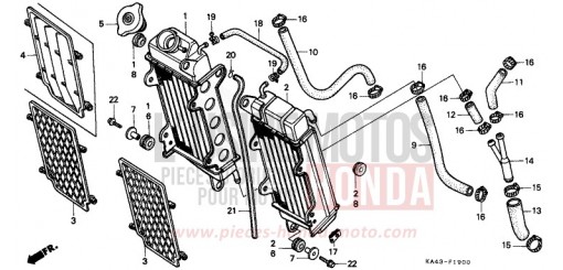 RADIATOR (1) CR250RE de 1984